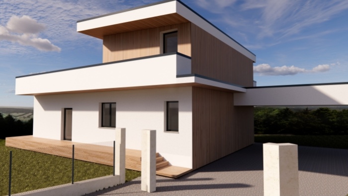 villa in legno due piani albizzate render progetto varese