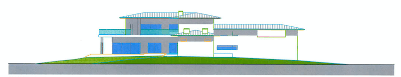 villa legno due piani castelletto ticino, immagine di progetto in bioarchitettura