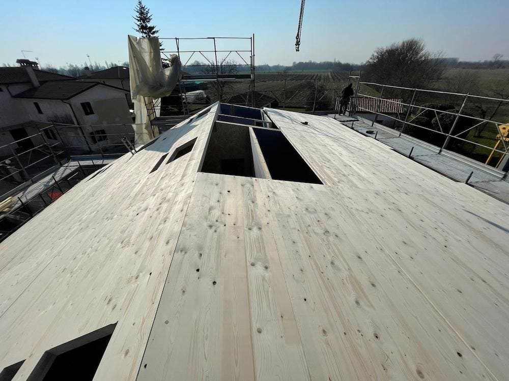 villa legno lolla di riso treviso costruzione tetto in legno