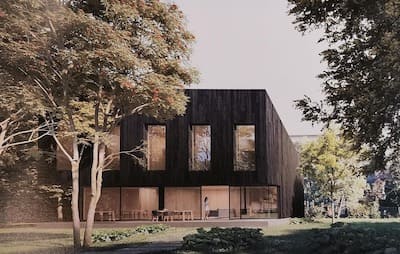 villa in legno moderno treviso rendering progetto