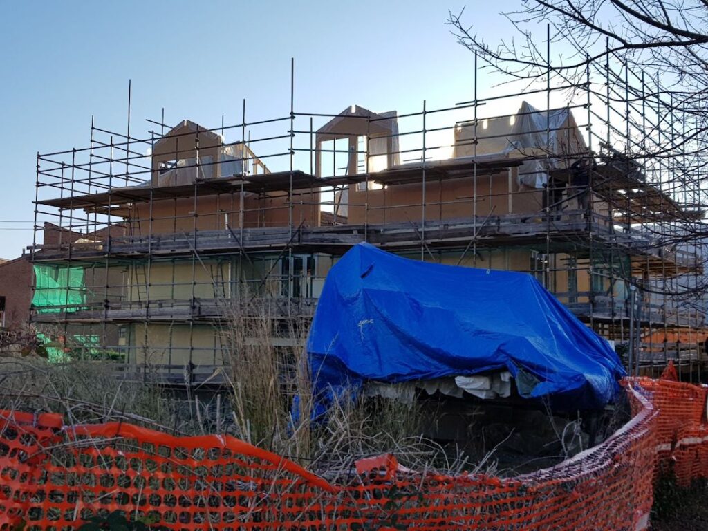 cantiere sopraelevazione in legno fiano torino