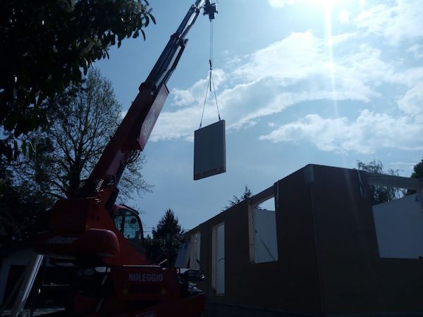 pareti prefabbricate in costruzione villa alta efficienza energetica
