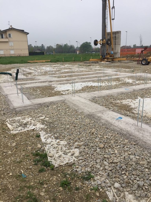 nuova casa in legno modena platea in ghiaione