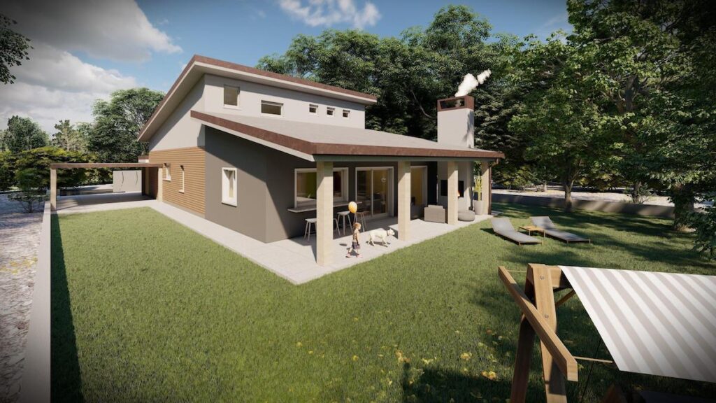 villa in legno varedo progetto