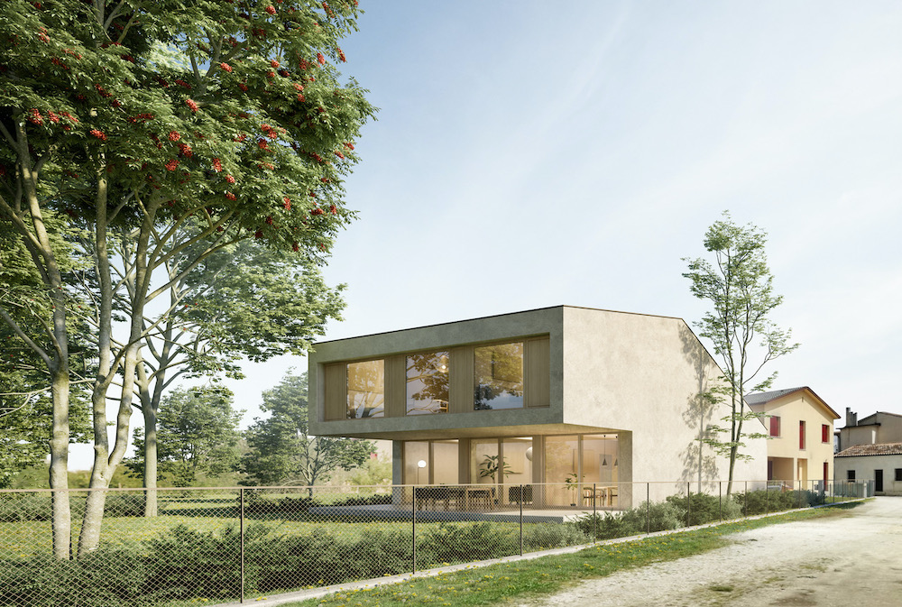 progetto villa in legno e lolla treviso