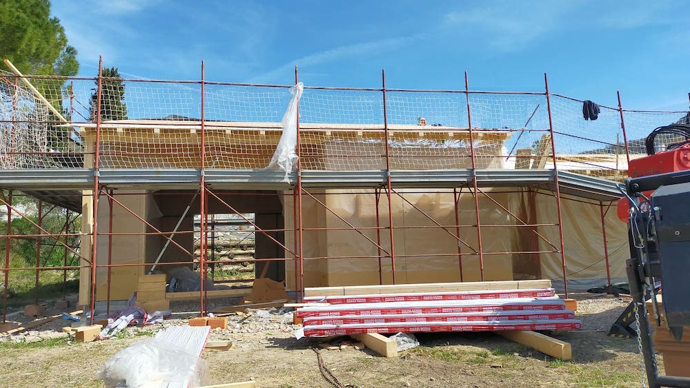 agriturismo in legno la spezia in cantiere