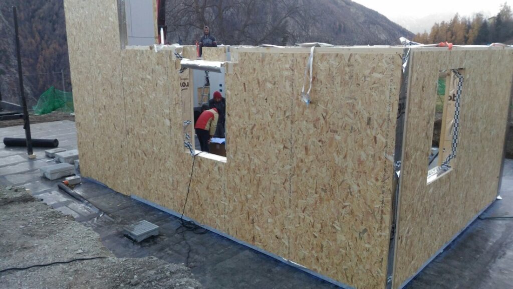 posa pareti prefabbricate legno doues aosta
