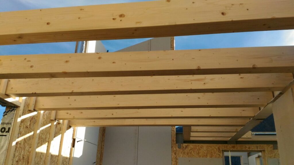 copertura in legno casa aosta doues bioedilizia