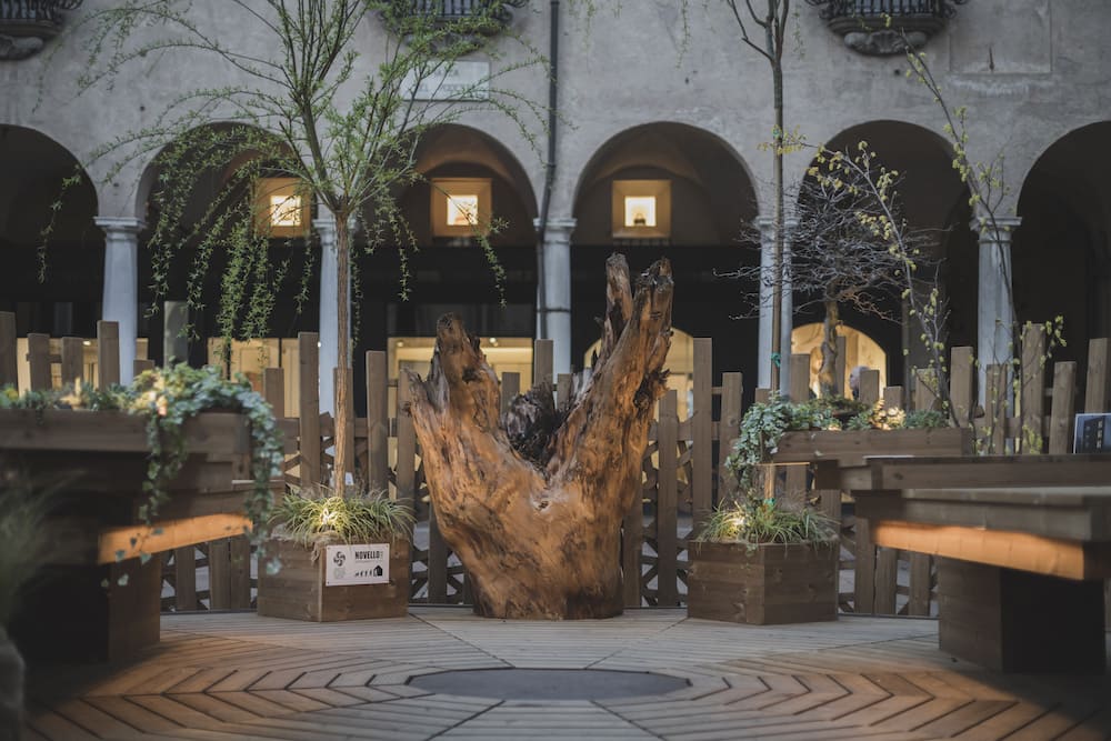 installazione in legno varese design week nido