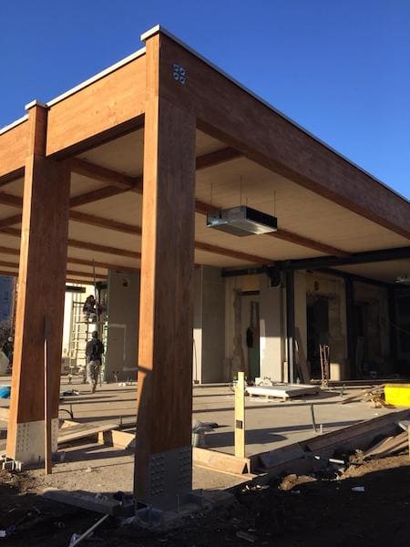 ampliamento in legno supermercato verbania