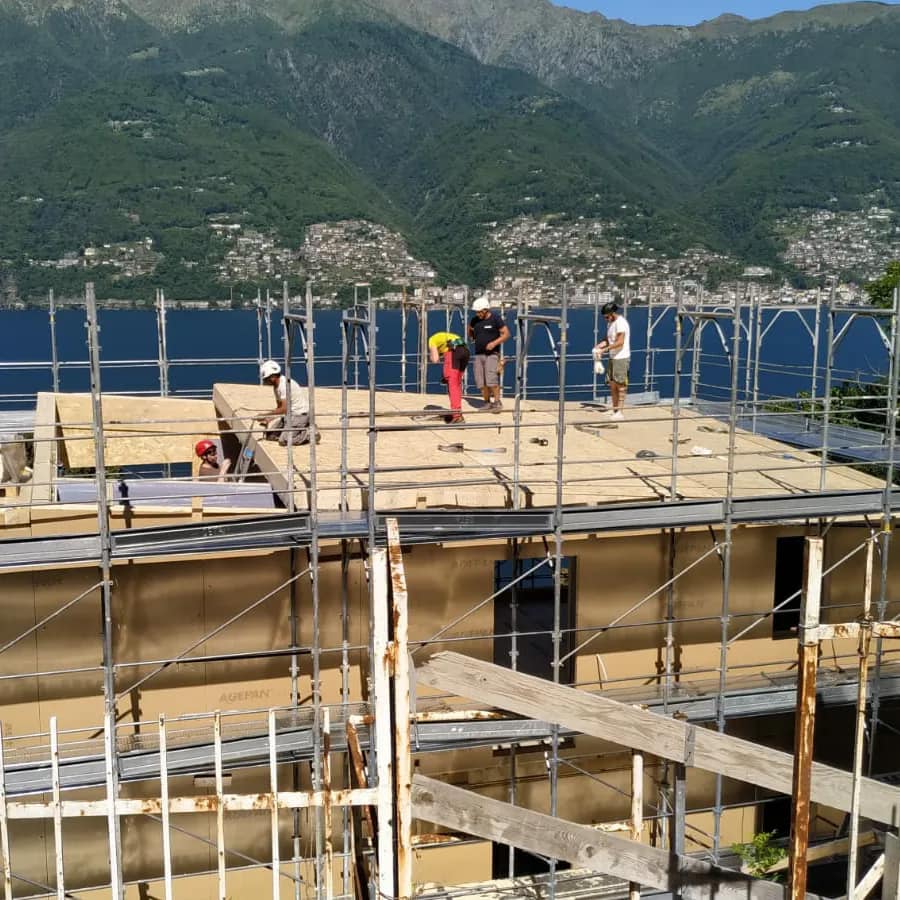 villa in legno tre piani varese maccagno prefabbricata