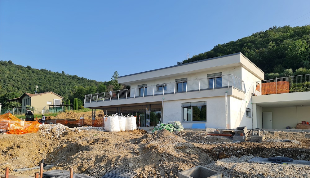 villa legno casaclima gold bergamo cantiere grezzo avanzato