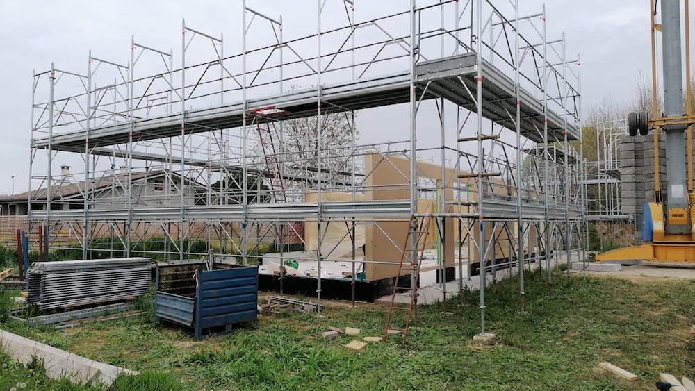 villa legno venezia salzano, primo giorno di lavori