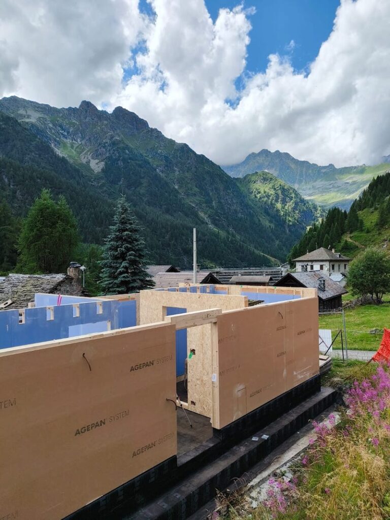 villa bioedilizia verbano cusio ossola cantiere primo giorno