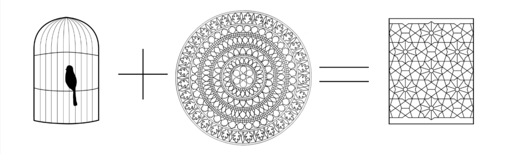 idea trama geometrica sopralzo in legno