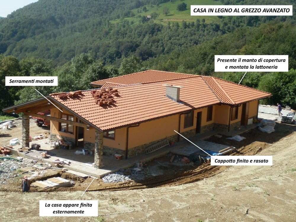 case in legno al grezzo avanzato